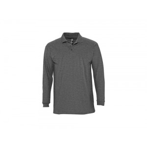 POLO PIQUÉ M/COMP 3 BOT WINTER CINZA ESCURO 